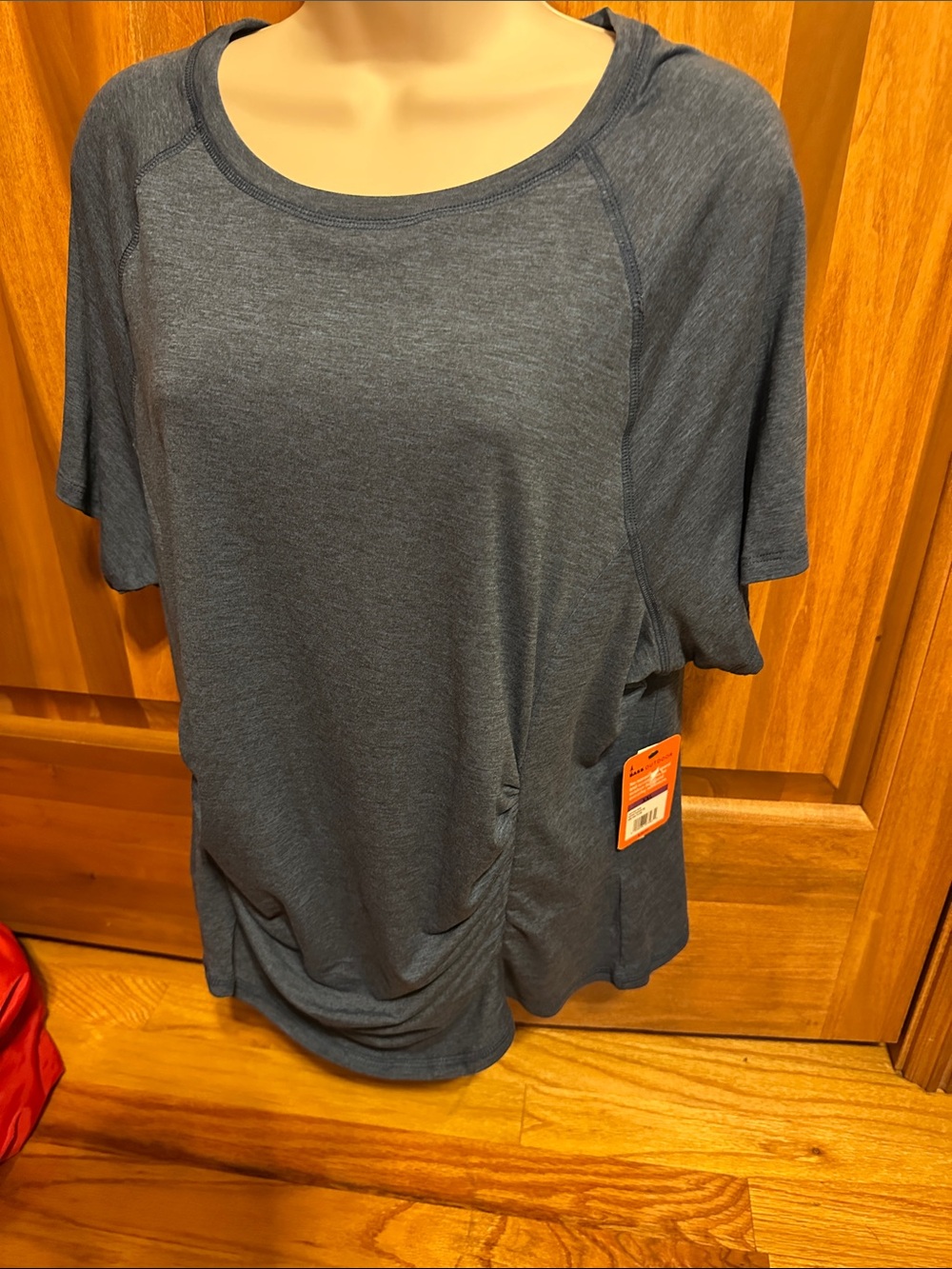 Women's Slate Blue Scoop Neck Short-Sleeve Tee